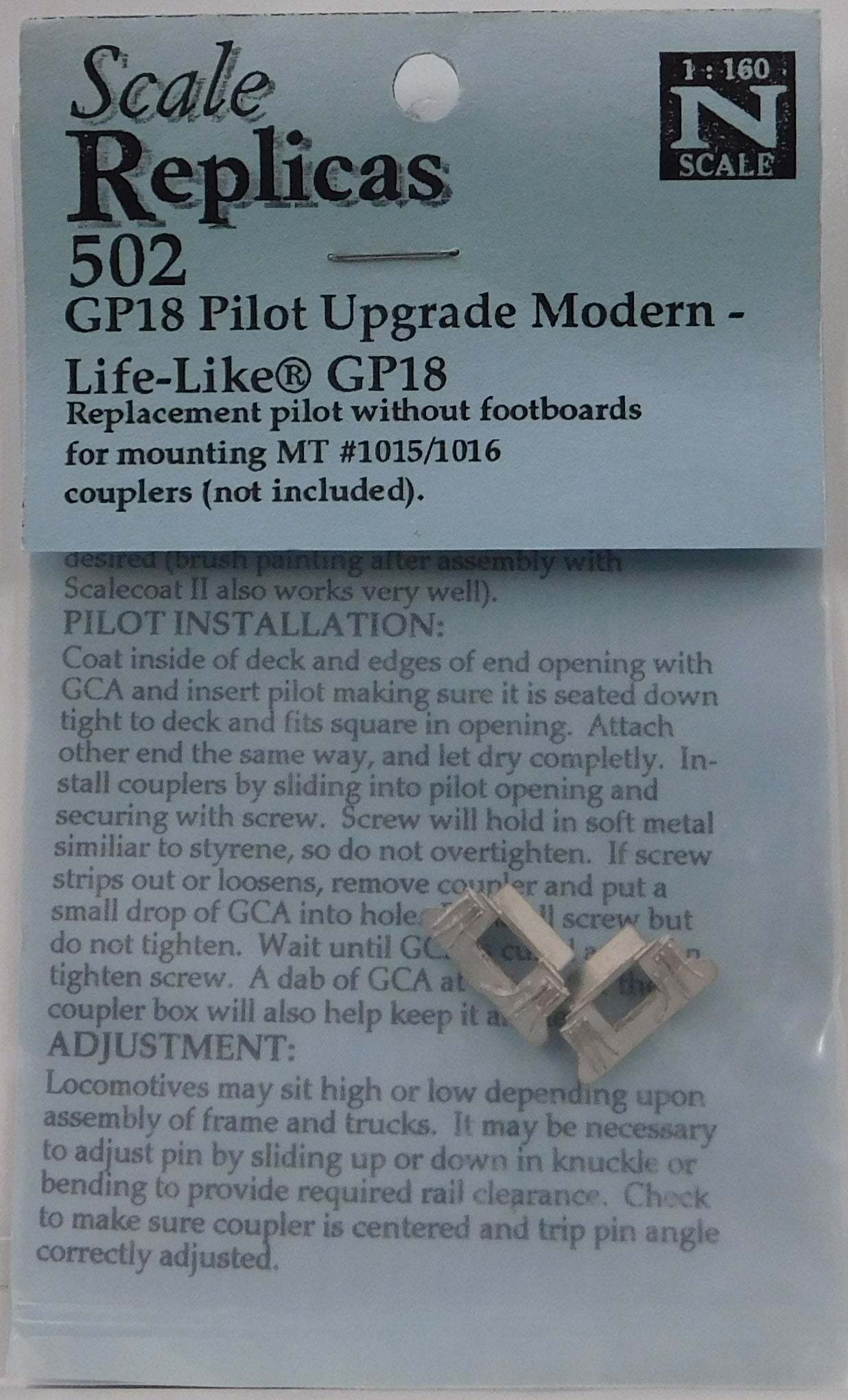 SCALE REPLICAS 502 N GP18 Modern Pilot Upgrade for- Life-Like GP18 Diesels