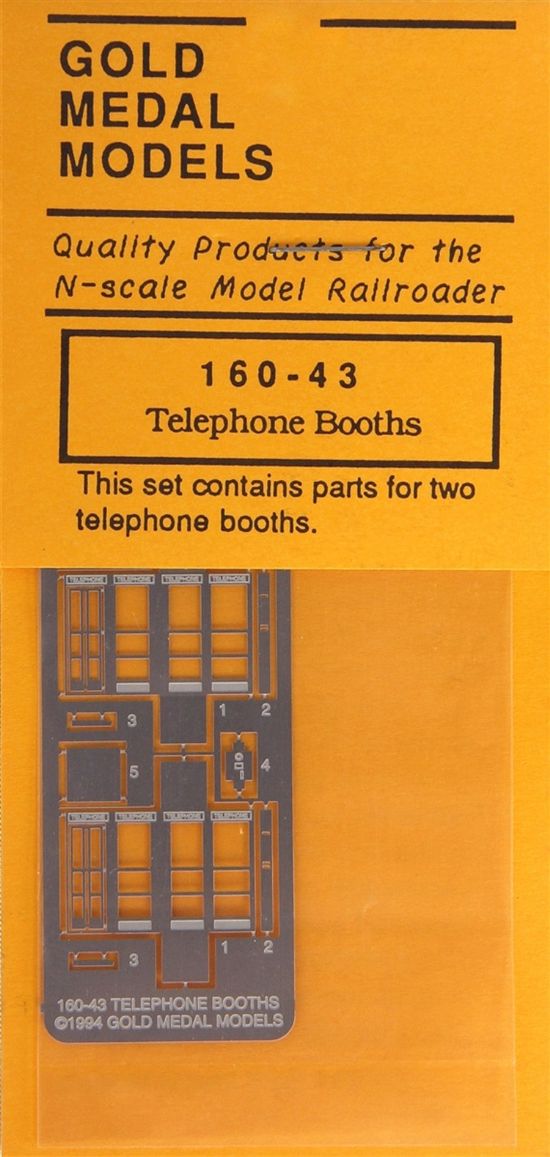 Gold Medal Models 160-43 N Telephone Booths (Pack of 2)