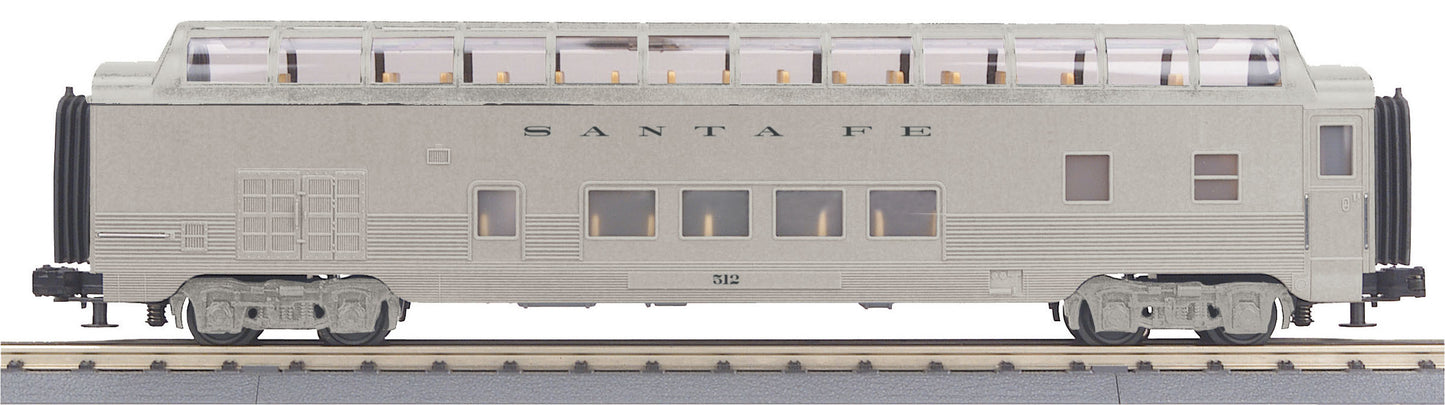 MTH 30-67834 O Santa Fe RailKing 60' Streamlined Full-Length Vista Dome Car