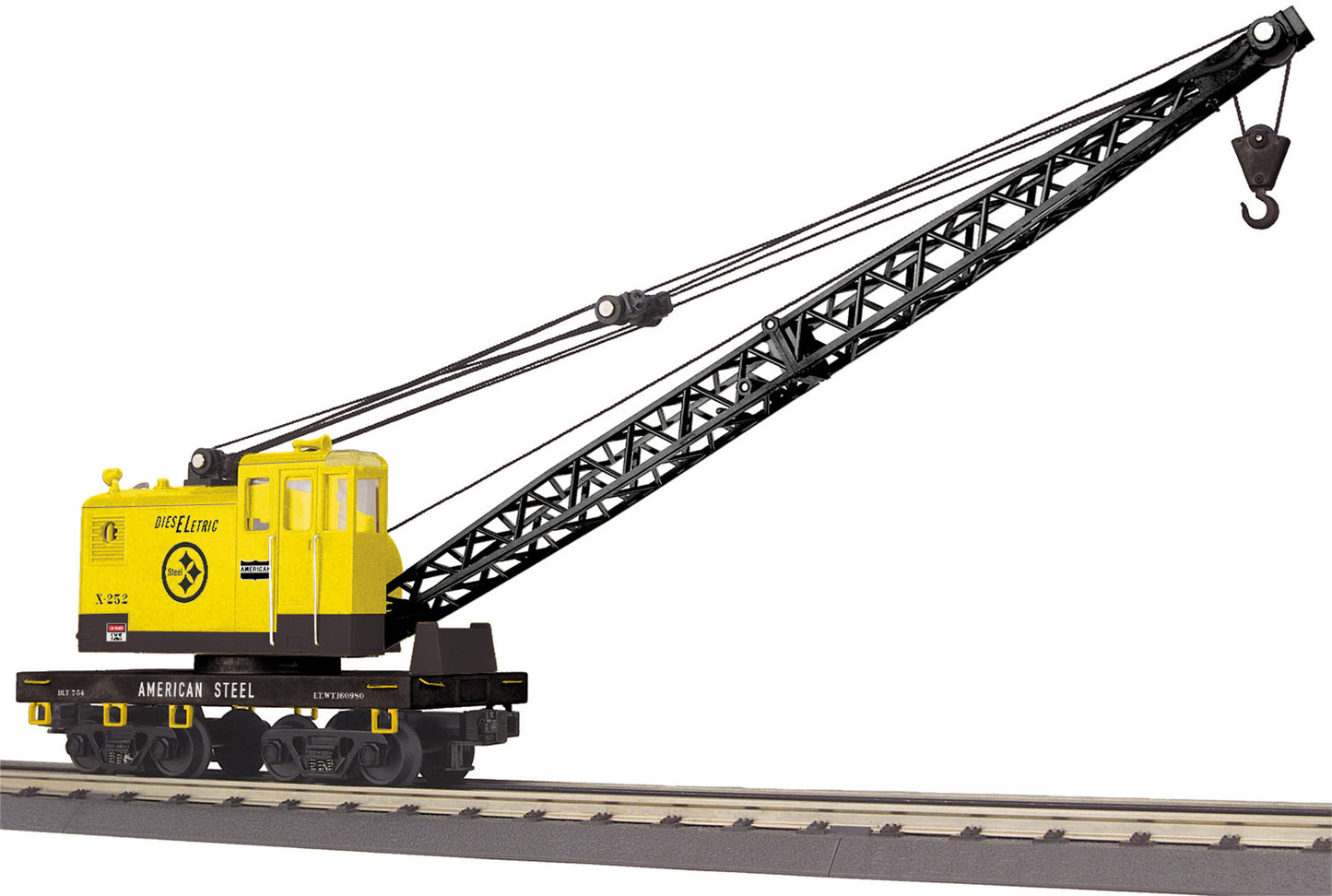 MTH 30-79521 O American Steel RailKing American Crane Car