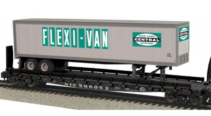 MTH 35-76010 S New York Central Flatcar with 48' Trailer Hi-Rail RTR #506053