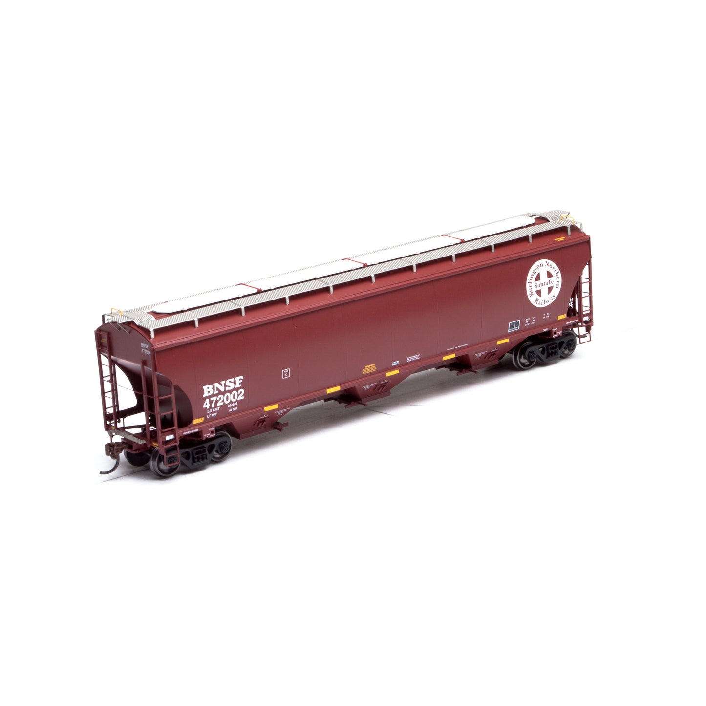 Athearn 89589 HO BNSF Trinity 3-Bay Covered Hopper RTR #472002
