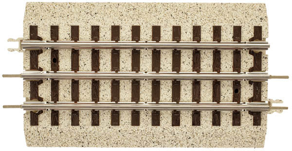 Atlas 1001053 O 3-Rail Industrial Rail 1-3/4" Straight Roadbed Track (Pack of 4)