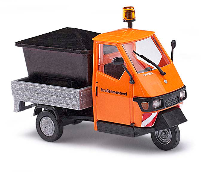 Busch 48486 HO 2006 Piaggio Ape 50 3-Wheel Pickup Truck with Bin Load