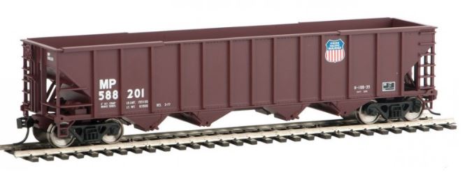 Walthers 910-1971 HO Missouri Pacific™/UP® 50' 100-Ton 4-Bay Hopper Car #588201