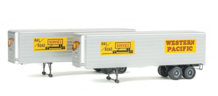 Walthers 949-2419 HO Western Pacific 35' Fluted-Side Trailer (Set of 2)