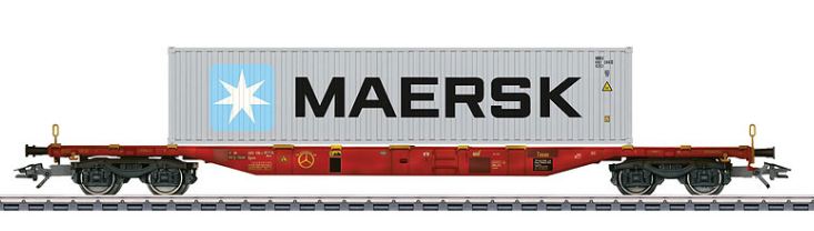Marklin 47057 HO Touax Type Sgnss Container Flatcar with Load - 3-Rail