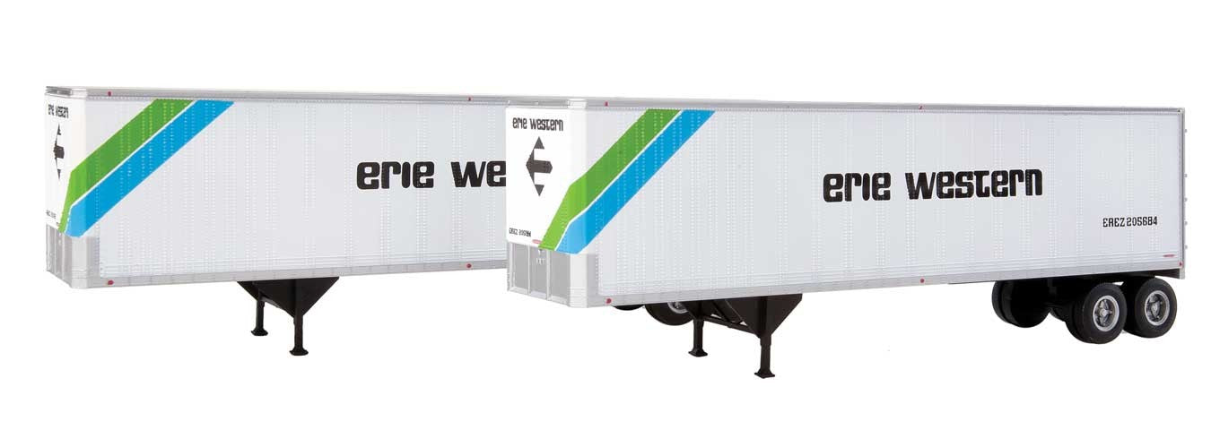 Walthers 949-2511 HO Erie Western 40' Trailmobile Trailer (Set of 2)