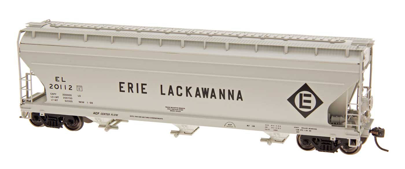 InterMountain 47077 HO Erie Lackawanna ACF 4650 Cubic Foot 3-Bay Covered Hopper