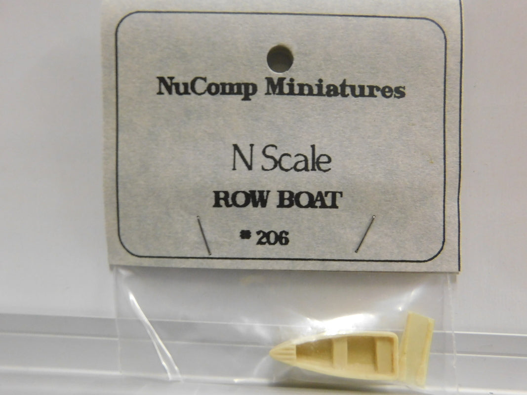 NuComp Miniatures 206 N Resin Row Boat w/ Oars