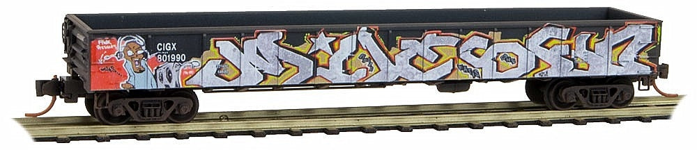 Micro-Trains 10544750 N CIGX Weathered 50' Steel Fixed End Gondola #901990
