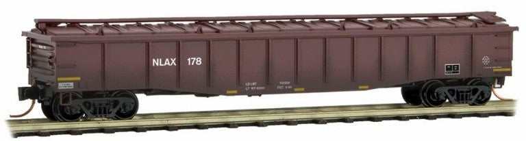 Micro-Trains 10600130 N NLAX 50' 14 Panel Steel Side Gondola w/Cover #178