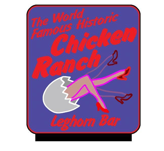 Miller Engineering 882651 HO/O Chicken Ranch Animated Neon Billboard