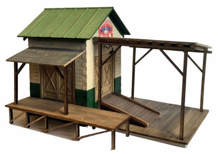 Railroad Line Models 9402 O Farmer's Union Dairy and Produce Transfer Dock Kit
