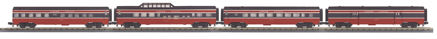 MTH 30-67969 O Lehigh Valley 60' Streamlined Passenger Car Set (Set of 4)