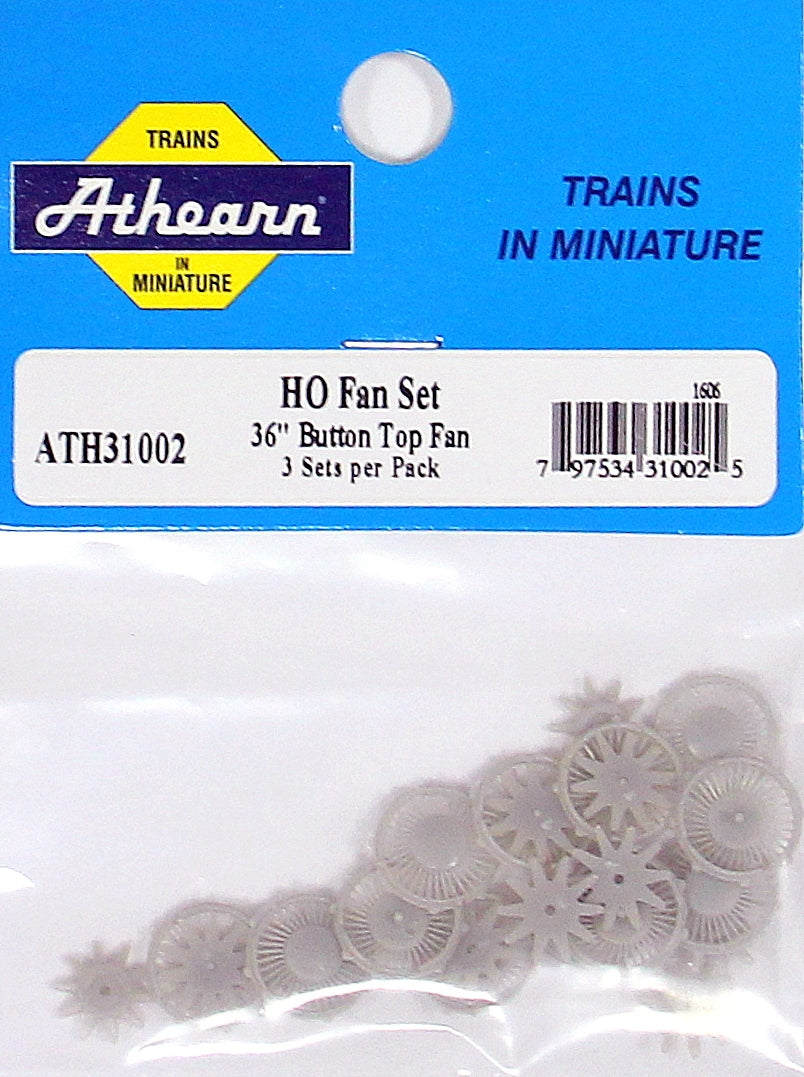 Athearn 31002 HO Fans Set, 36" Button Top/CF7 (3)