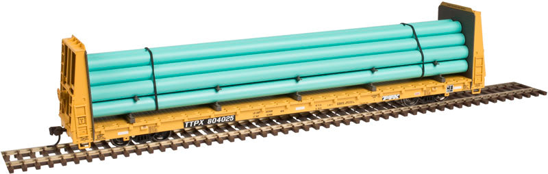 Atlas 20004219 HO TTX Trainman® Bulkhead Flat Car #804132