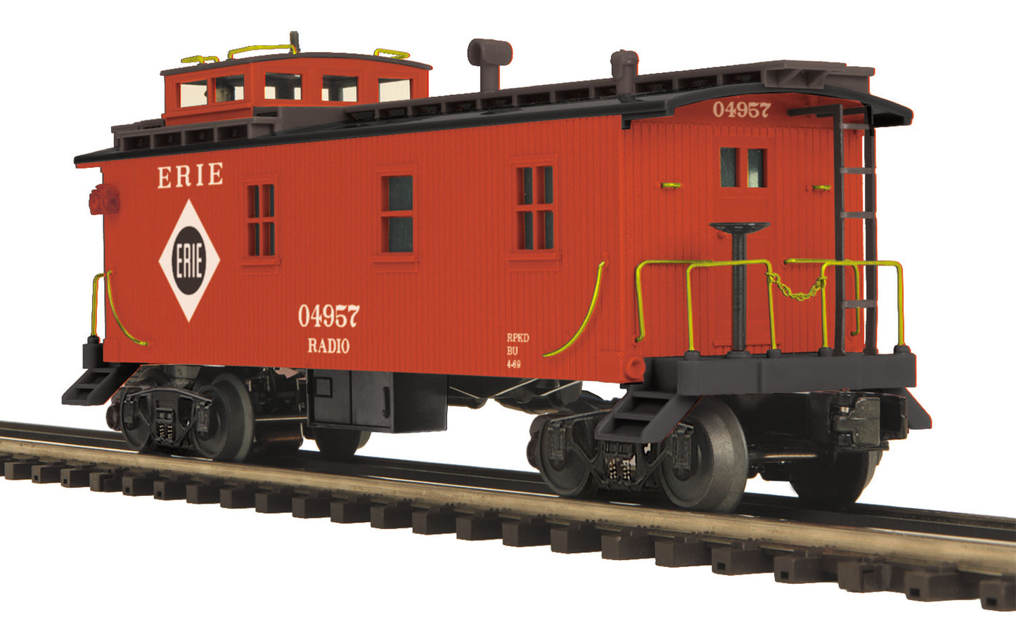 MTH 20-91597 O Erie 35' Woodsided Caboose #04957