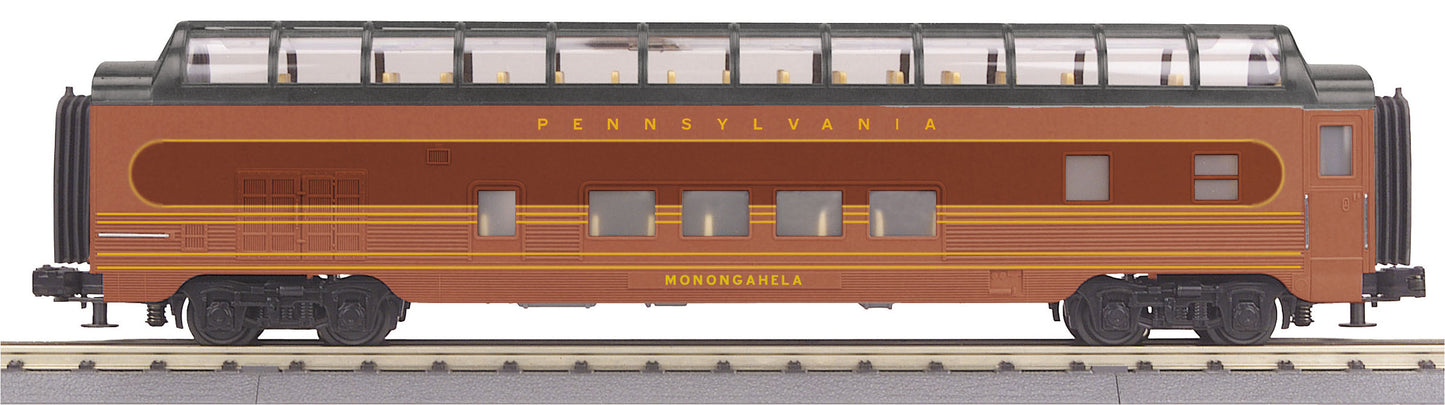 MTH 30-67976 O Pennsylvania 60' Streamlined Full-Length Vista Dome Car