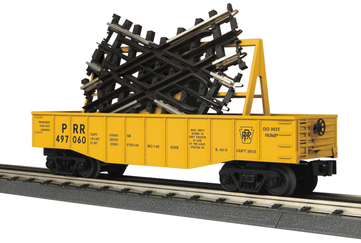 MTH 30-72185 O Pennsylvania Gondola Car with 45 Degree Crossover