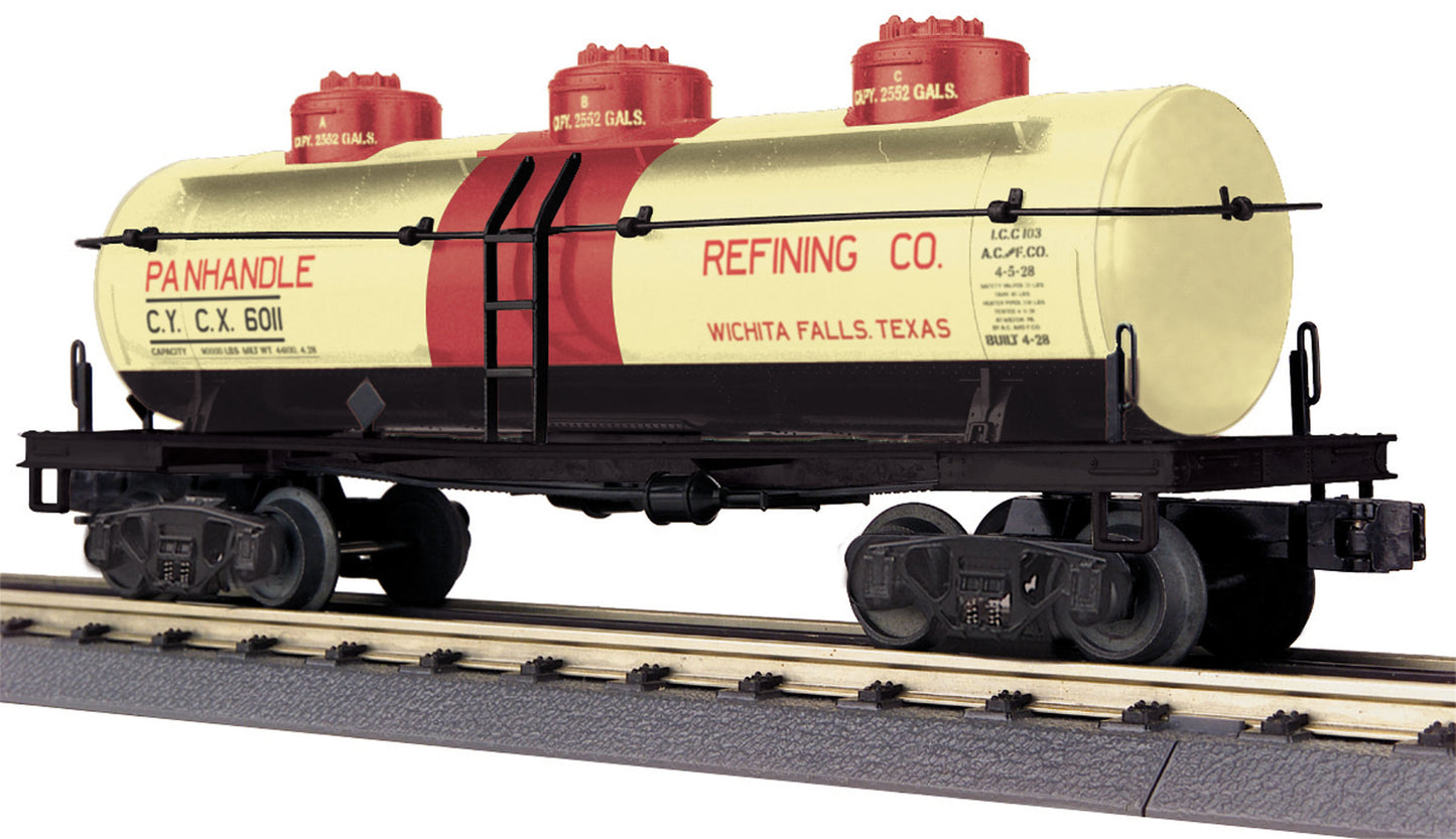 MTH 30-73502 O Panhandle Refining Company 3-Dome Tank Car