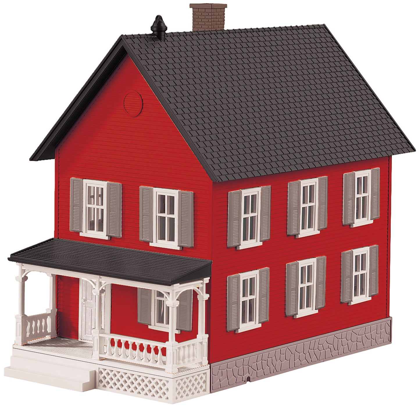 MTH 30-90552 O Row House #2 - Red and Gray