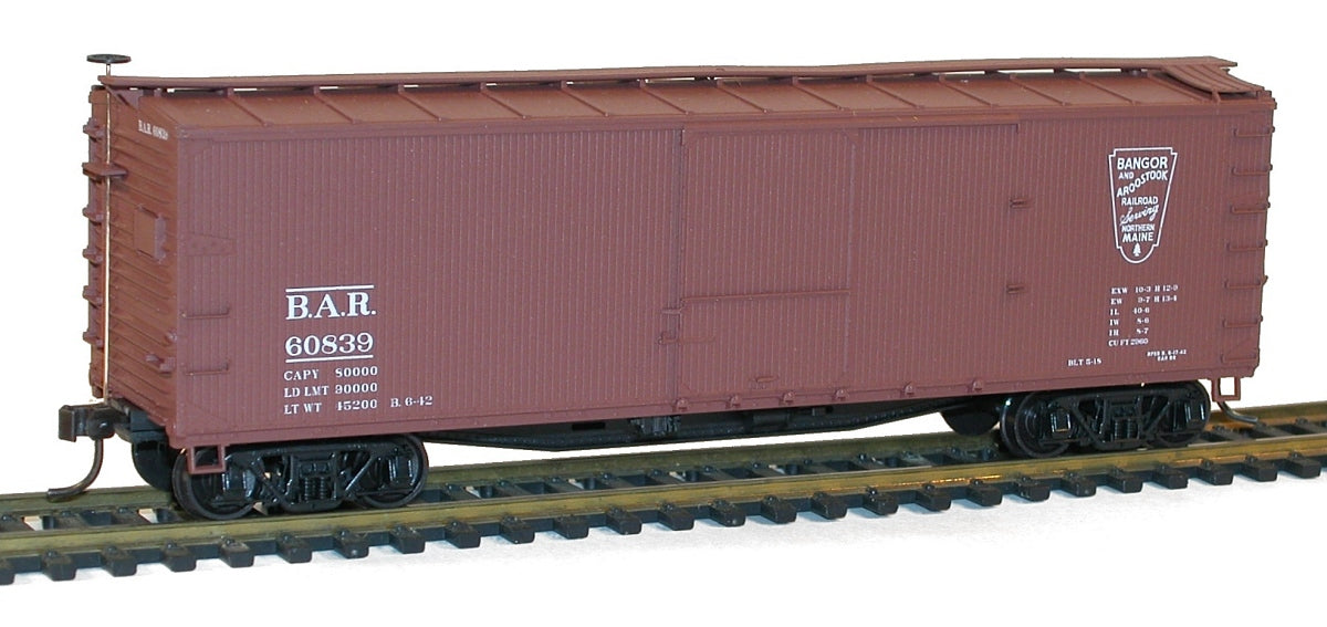Accurail 4644 HO Bangor & Aroostook 40' USRA Double Sheath Wood Boxcar #60839