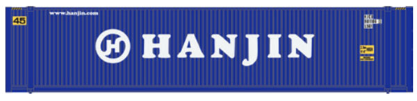 Walthers 949-8561 HO Assembled Hanjin 45' CIMC Container