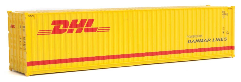 Walthers 949-8267 HO DHL 40'''' Hi-Cube Corrugated-Side Container