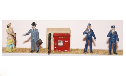 Langley Miniature Models F76H OO Victorian Post Office Unpainted Metal Figures