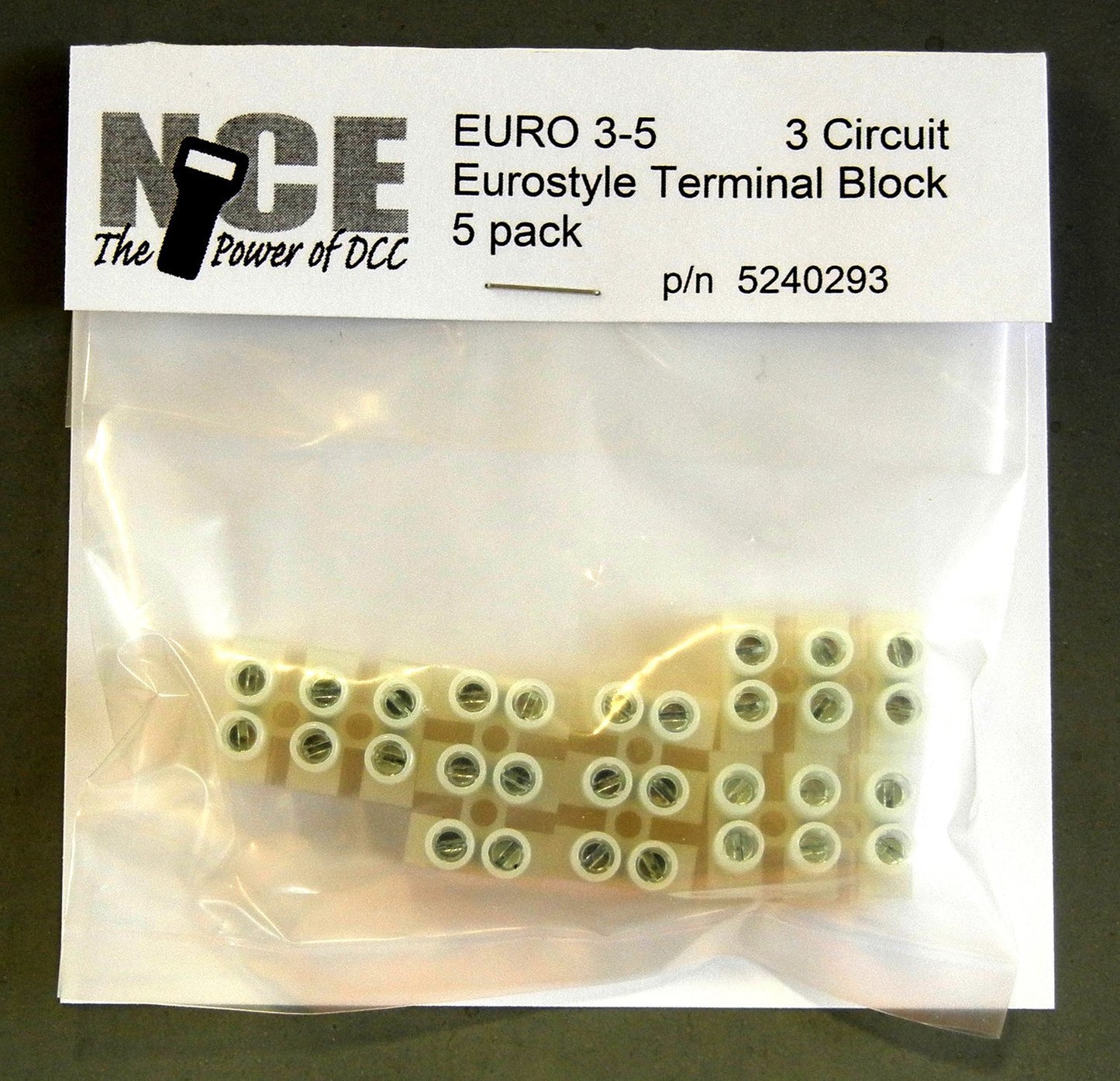 NCE 0293 HO 14-24 AWG 3cir Euro Term Strip