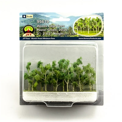 JTT Scenery Products 95619 N 2"-2.5" Woods Edge Green Trees (Pack of 20)