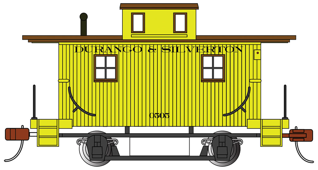 Bachmann 18403 HO Durango and Silverton Old-Time Bobber Caboose