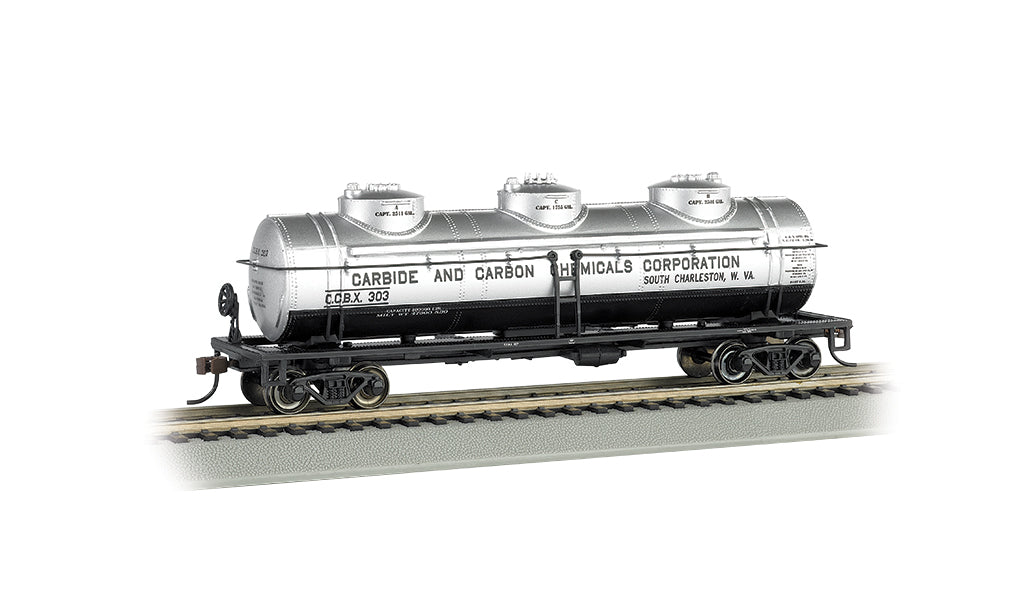 Bachmann 17106 HO Carbide and Carbon Chemicals 40' Three Dome Tank Car #303