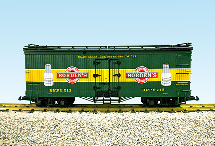 USA Trains R16013C G Borden’s U.S. Refrigerator Cars (Green/Black) #514