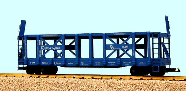 USA Trains R17229 G Chesapeake & Ohio Two-Tier Auto Carrier Flat Cars