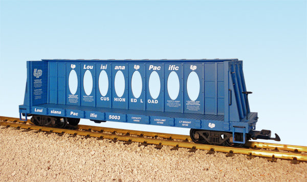 USA Trains R17406 G Blue Louisiana Pacific Center I-Beam Flat Cars #5003
