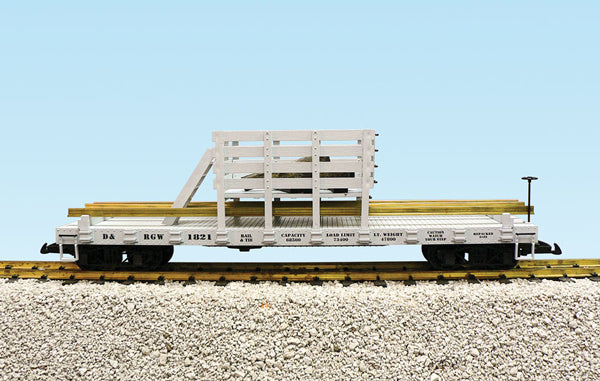 USA Trains R1812 G Denver & Rio Grande Western Rail and Tie Car #1821
