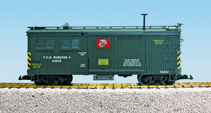 USA Trains R1853 G USMC Engineering Car (Green)