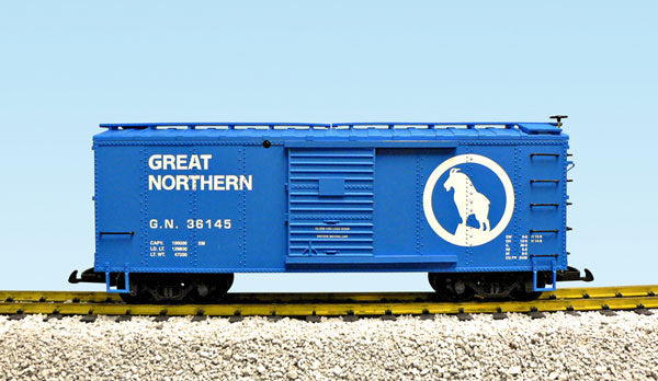 USA Trains R19115A G Great Northern Simulated Wood Box Car (Blue) #36144