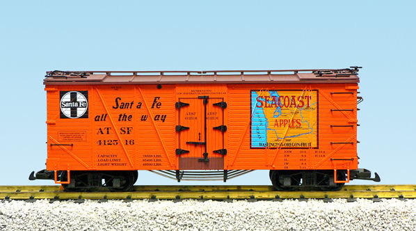 USA Trains R15022 G Santa Fe/Seacoast Apples Outsided Braced Box Cars #412516