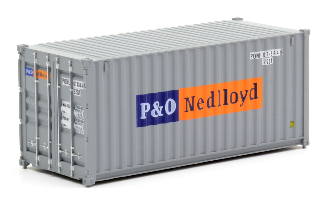 Walthers 949-8074 HO P&O Nedlloyd 20' Corrugated Container