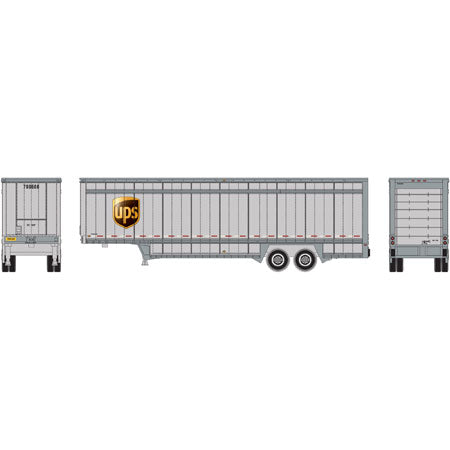 Athearn 6910 N UPS 40' Drop Sill Parcel Trailer #708688