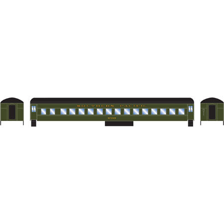 Roundhouse 86491 HO Southern Pacific Heavyweight Round Roof Coach, Green #2122