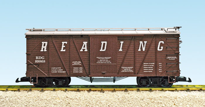 USA Trains R1456A G Reading Outsided Braced Boxcar, BC Red #89868