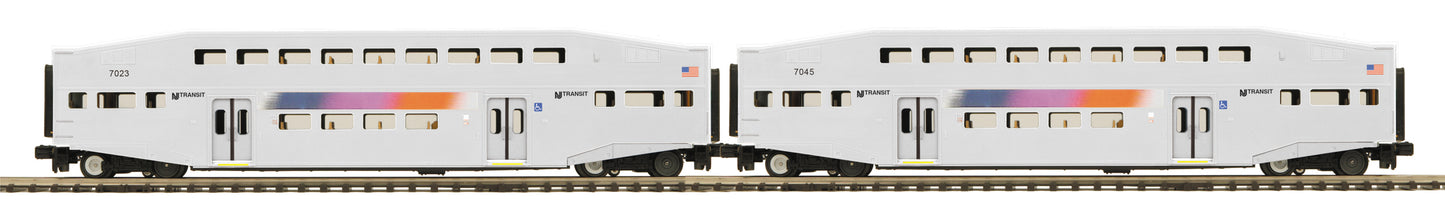 MTH 20-61052 O NJ Transit Bombardier Passenger Car Set (Set of 2)