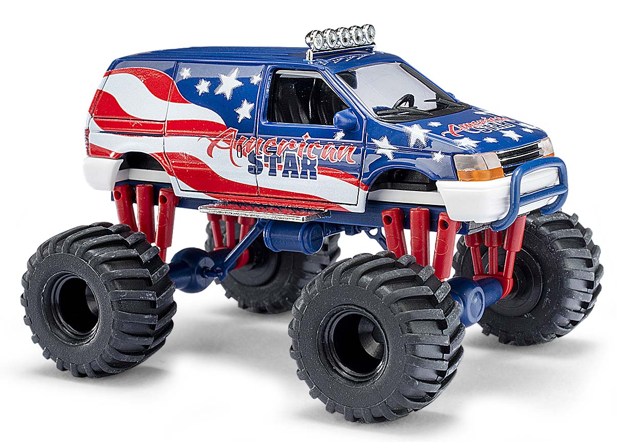 Busch 44657 HO American Star 1984 Dodge Ram Minivan Monster Truck