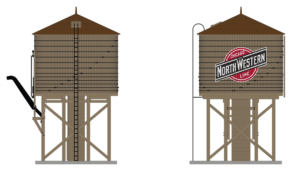 Broadway Limited 6099 HO C&NW Logo Operating Water Tower with Sound