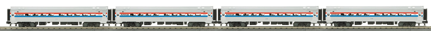 MTH 30-6524 O Amtrak RailKing O-31 Amfleet Phase 3 Coach Set (Set of 4)