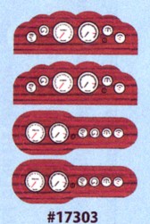 Gofer Racing 17303 1:24-1:25 Race Car Instrument Panel & Gauges Wood #1